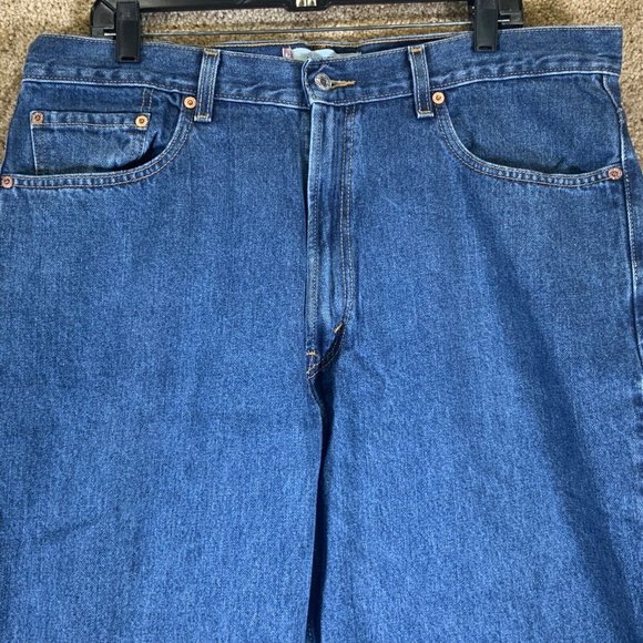 LEVI’S 550 Relaxed Fit Straight Leg Blue Denim Mens Jeans Sz 38x30 Tab Cotton - Picture 4 of 9